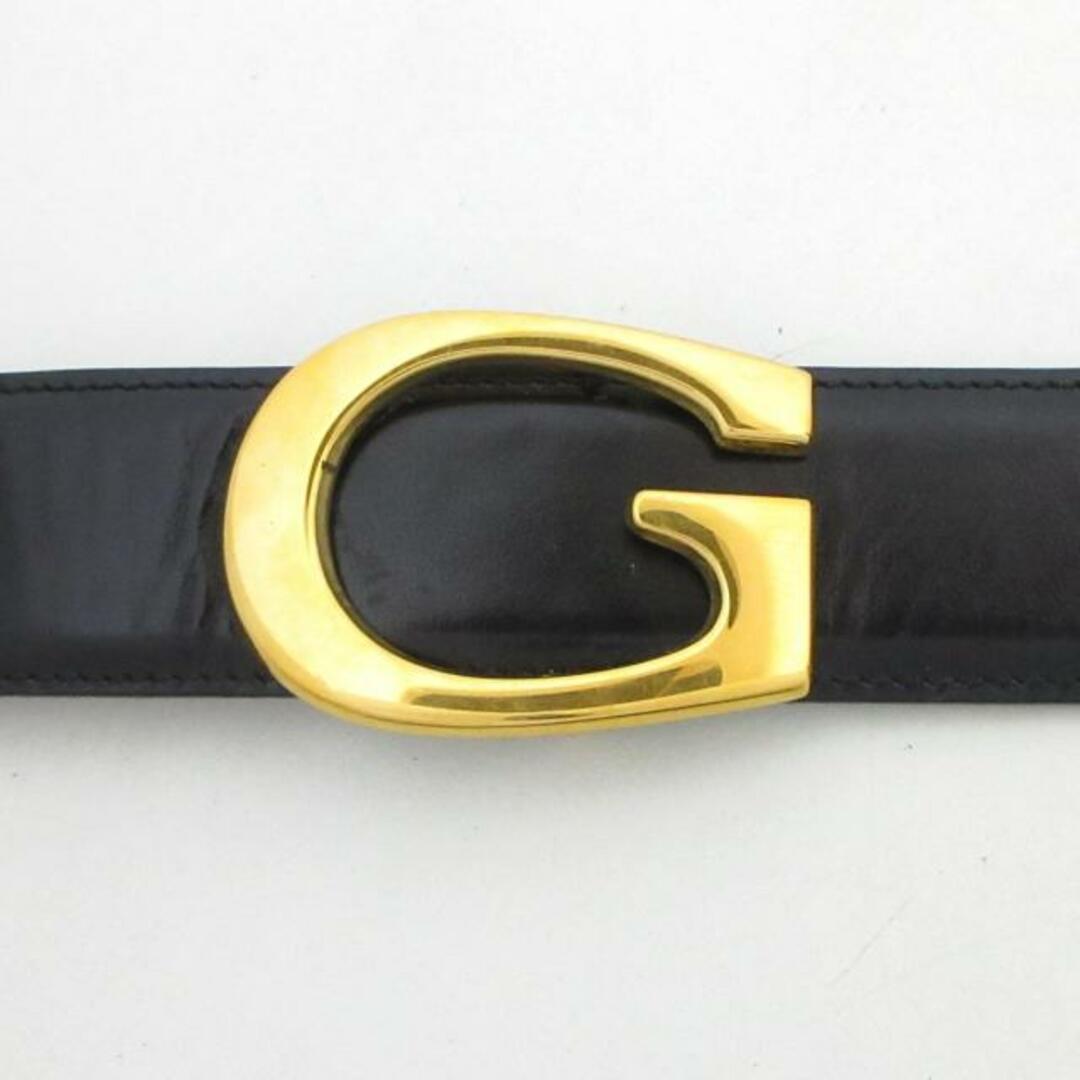 Gucci(グッチ)のGUCCI(グッチ) ベルト 75・30 036 黒×ゴールド レザー レディースのファッション小物(ベルト)の商品写真