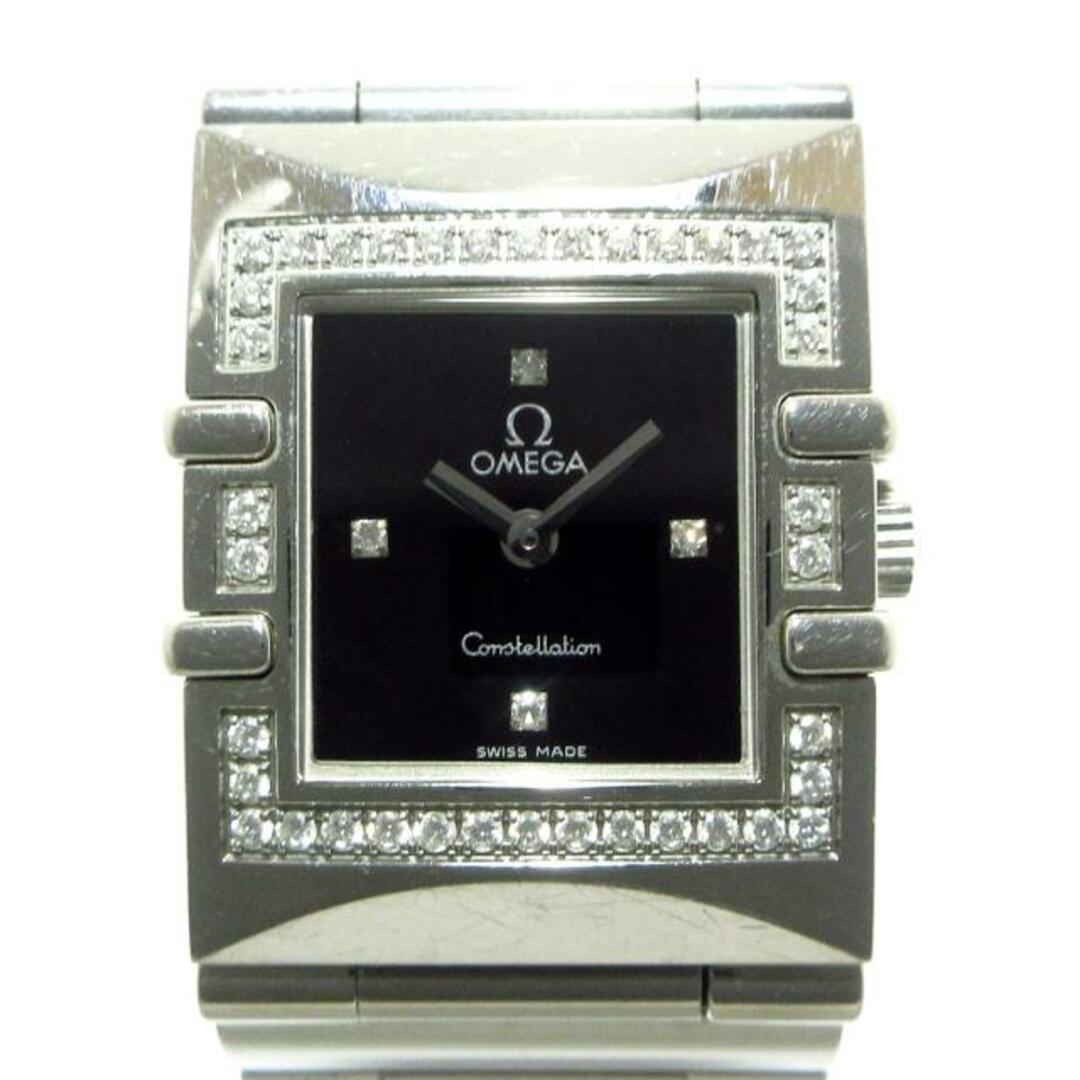 OMEGA(オメガ)のOMEGA(オメガ) 腕時計 コンステレーション カレ クアドラ 1528.46 レディース SS/ダイヤベゼル/4Pダイヤインデックス 黒 レディースのファッション小物(腕時計)の商品写真
