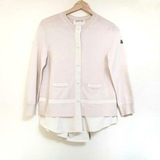 MONCLER(モンクレール) カーディガン サイズS レディース  MAGLIONE TORICOT CARDIGAN C20939476900 ベージュ×アイボリー 長袖