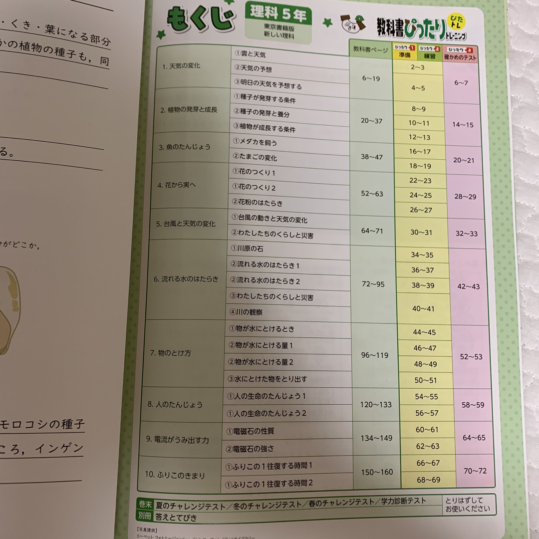 教科書ぴったりトレーニング理科小学５年東京書籍版 エンタメ/ホビーの本(語学/参考書)の商品写真