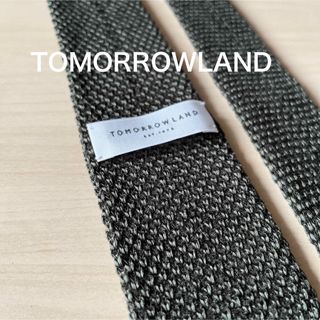 TOMORROWLAND - TOMORROWLAND オリーブ　シルクニットタイ  イタリア製