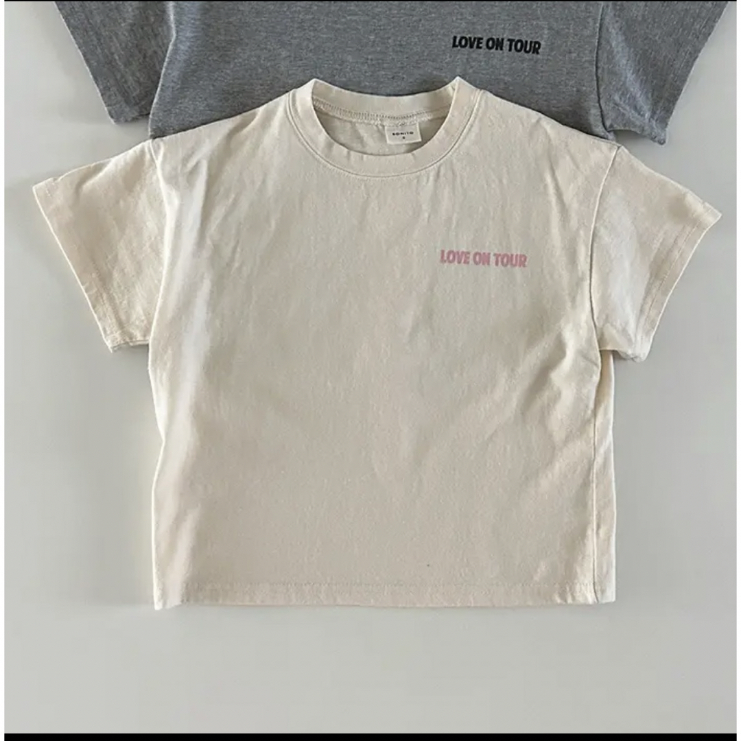 新品未使用BONITO 公式韓国子供服 ピンク Tシャツ ロゴT S キッズ/ベビー/マタニティのキッズ服女の子用(90cm~)(Tシャツ/カットソー)の商品写真