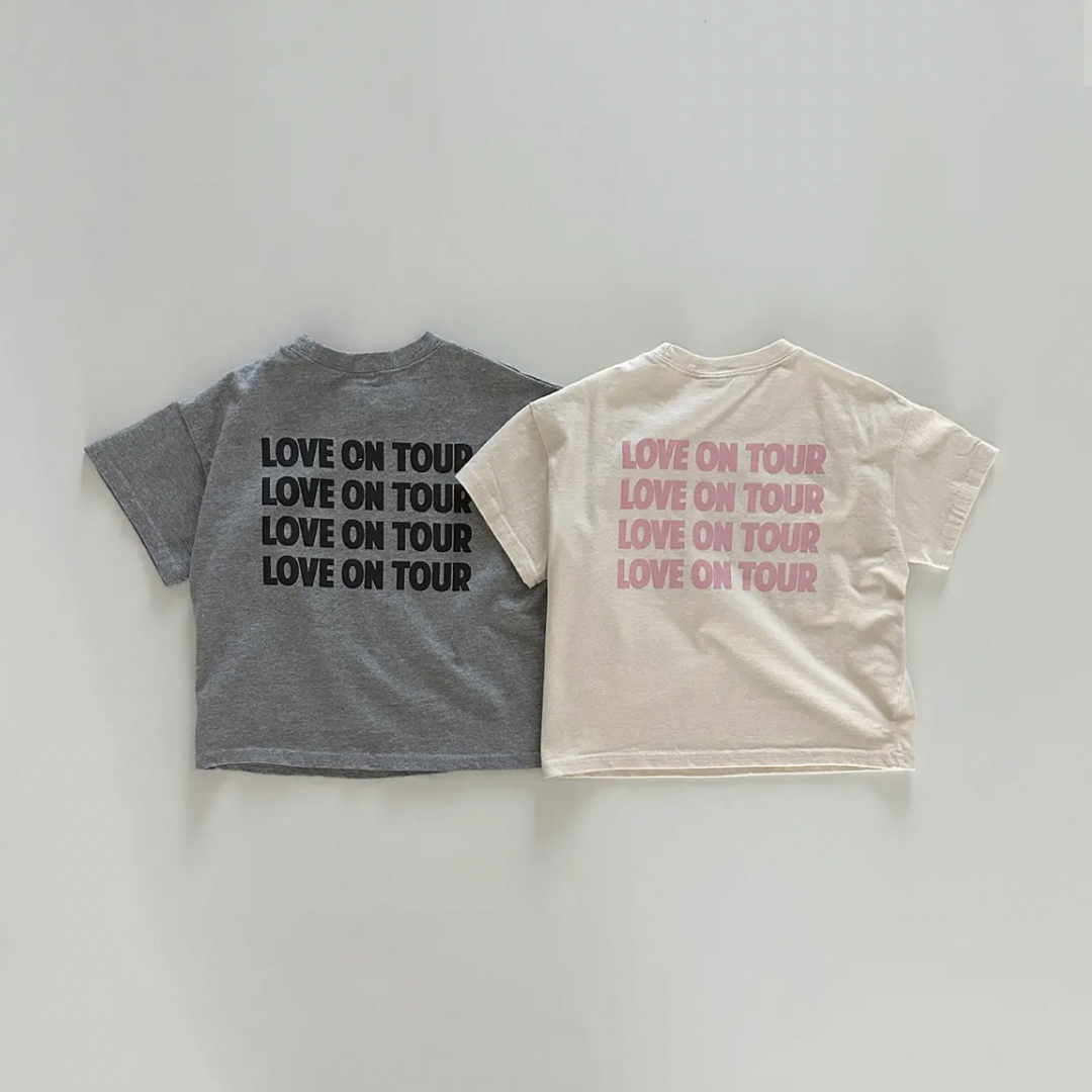 新品未使用BONITO 公式韓国子供服 ピンク Tシャツ ロゴT S キッズ/ベビー/マタニティのキッズ服女の子用(90cm~)(Tシャツ/カットソー)の商品写真