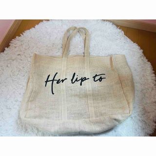 Herlipto Linen Tote  (Beige) リネントート