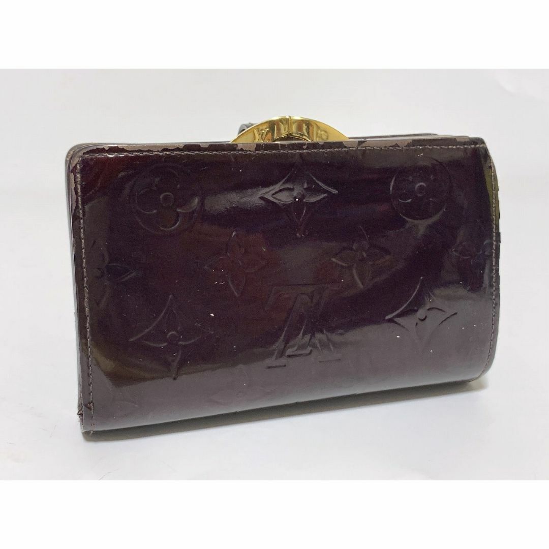 LOUIS VUITTON(ルイヴィトン)のルイヴィトン ヴェルニ 二つ折り 財布 箱 紫 D10 レディースのファッション小物(財布)の商品写真