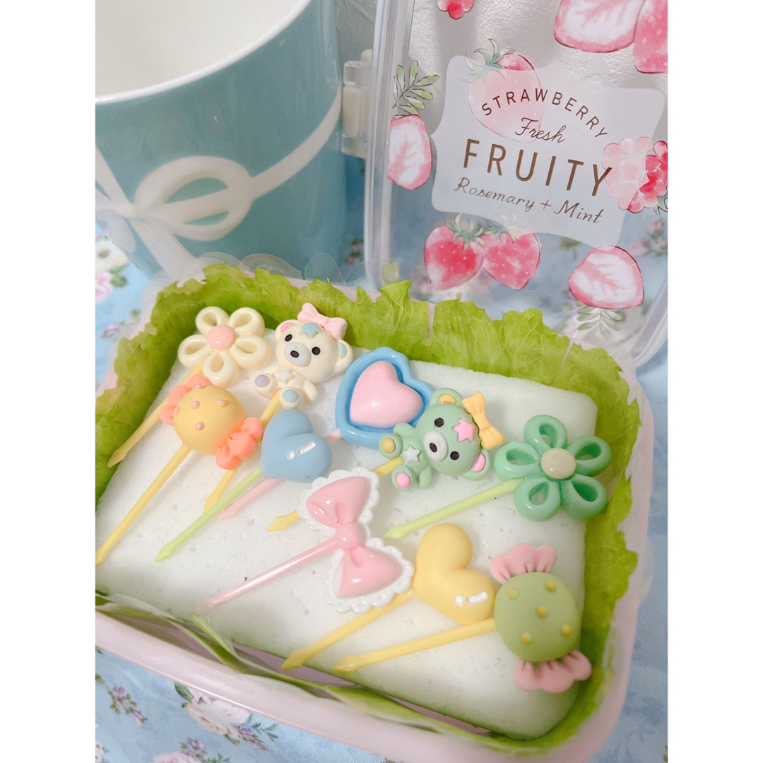 ファンシー♡ゆめかわ♡ランチピックセット♡お弁当ピック インテリア/住まい/日用品のキッチン/食器(弁当用品)の商品写真