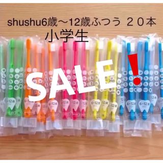 シュシュ６歳〜12歳 ふつう２０本　子供歯ブラシ　歯科医院専売　(歯ブラシ/歯みがき用品)