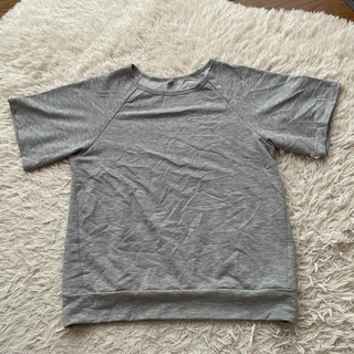 ユニクロ(UNIQLO)のユニクロ　エアリズム　半袖トップス　サイズM グレー(Tシャツ(半袖/袖なし))