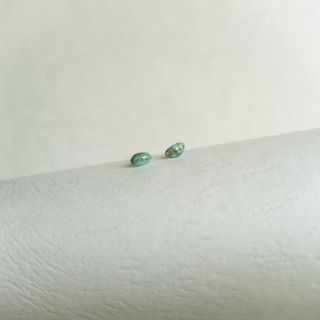 ターコイズ　ピアス　金紙(ピアス)