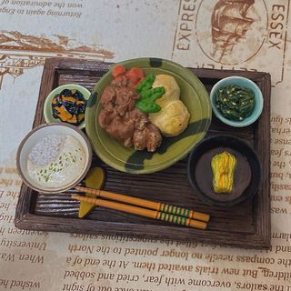 リーメント ぷちサンプル 肉じゃが定食(ミニチュア)