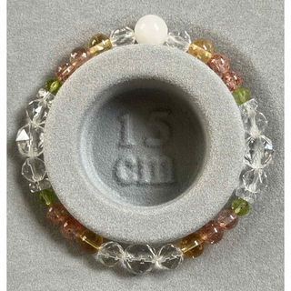 天然石　アゾゼオアゼツライト　マイカサンストーン　ヒーリング　お守り　数珠(ブレスレット/バングル)