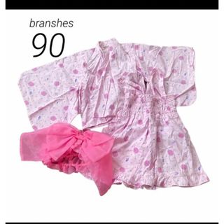 ブランシェス(Branshes)のbranshes  浴衣　セパレート　 帯付き　  サイズ　90 (甚平/浴衣)