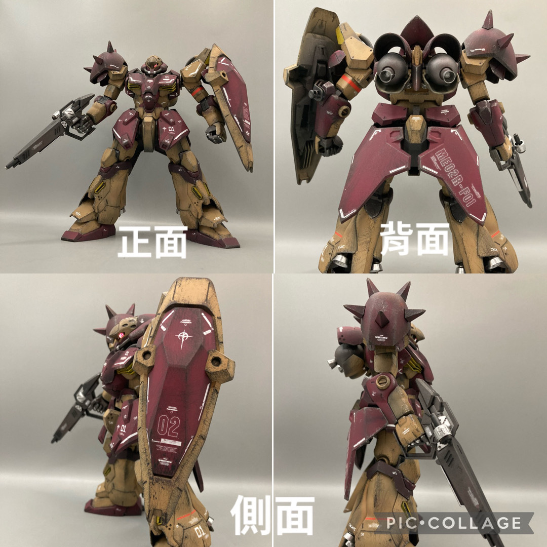 BANDAI(バンダイ)のガンプラ　電飾加工・改修・全塗装済み完成品　 Me02R-F01 メッサー　 エンタメ/ホビーのおもちゃ/ぬいぐるみ(模型/プラモデル)の商品写真