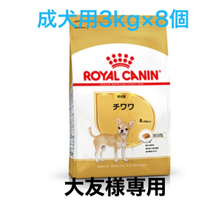 ロイヤルカナン(ROYAL CANIN)の大友様専用ロイヤルカナン　チワワ成犬用3kg×8個(ペットフード)