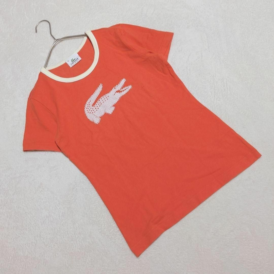 LACOSTE(ラコステ)の【LACOSTE】ラコステ（40）半袖Tシャツ ビタミンカラー ロゴ入り レディースのトップス(Tシャツ(半袖/袖なし))の商品写真