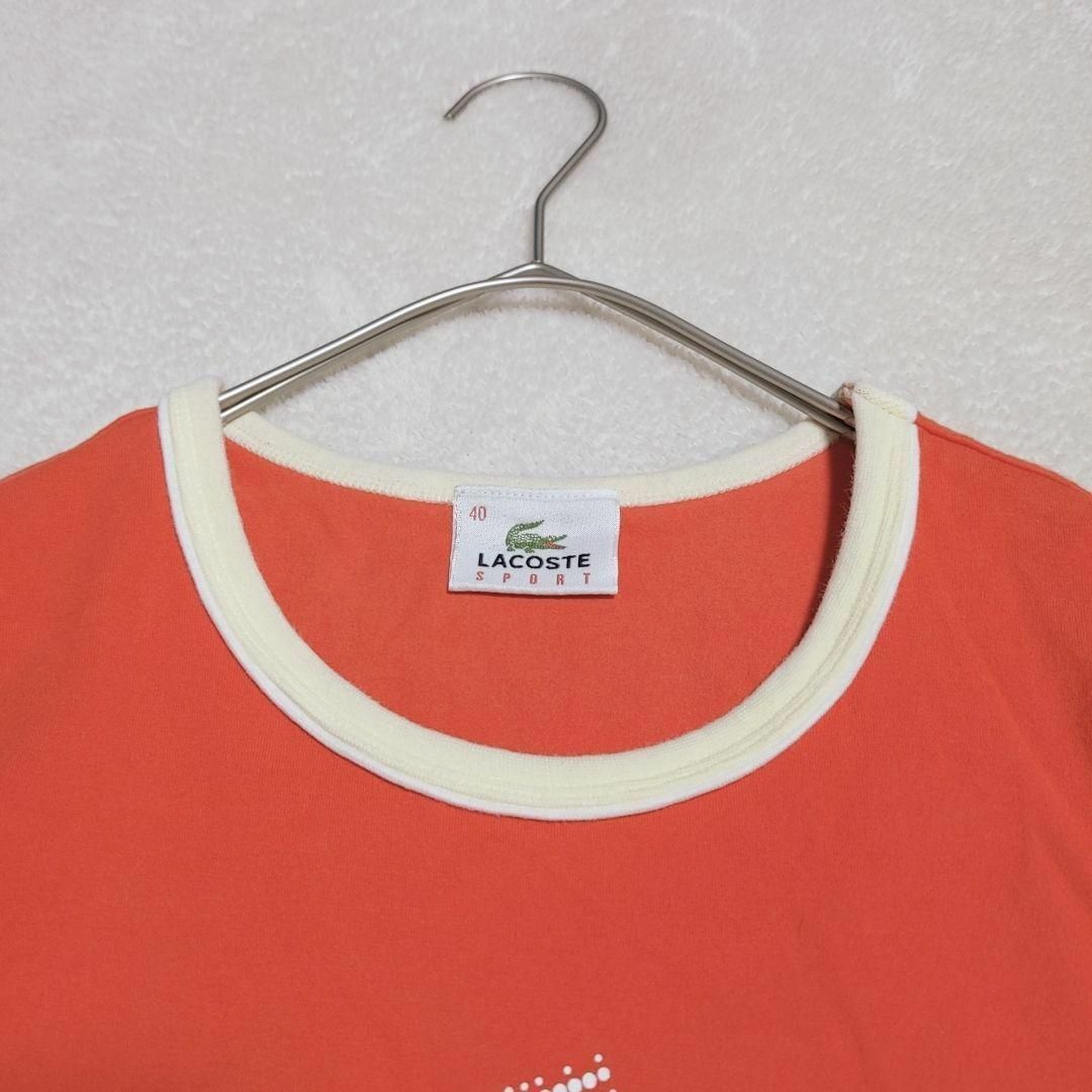 LACOSTE(ラコステ)の【LACOSTE】ラコステ（40）半袖Tシャツ ビタミンカラー ロゴ入り レディースのトップス(Tシャツ(半袖/袖なし))の商品写真