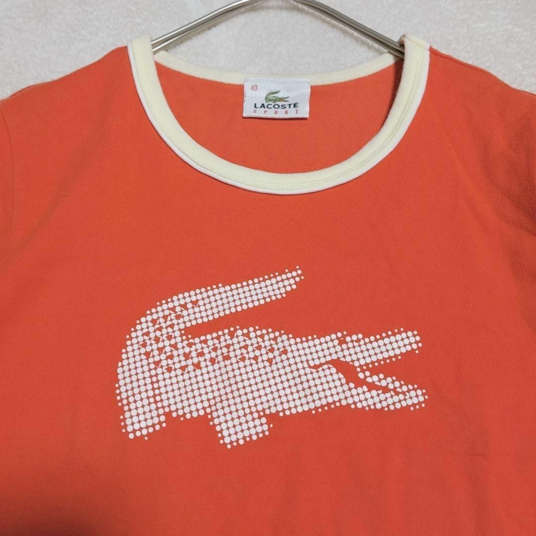 LACOSTE(ラコステ)の【LACOSTE】ラコステ（40）半袖Tシャツ ビタミンカラー ロゴ入り レディースのトップス(Tシャツ(半袖/袖なし))の商品写真