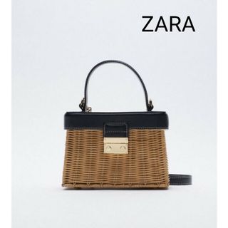 ザラ(ZARA)のZARA  カゴバック　ラタンミノディエール　チェーン　ショルダーバッグ(ショルダーバッグ)