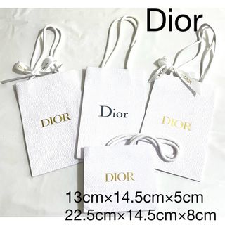 ディオール(Dior)のDior ディオール ショッパー りぼん ホワイト 4点セット(ショップ袋)