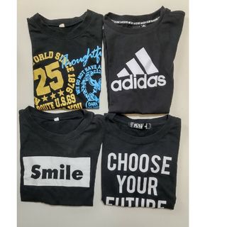 アディダス(adidas)の140cm 黒い Tシャツ 4枚セット adidas 他(Tシャツ/カットソー)