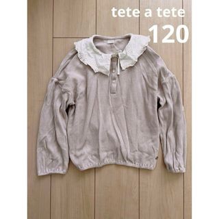 テータテート(tete a tete)のテータテート　長袖トップス　カットソー　襟付き　120cm(Tシャツ/カットソー)