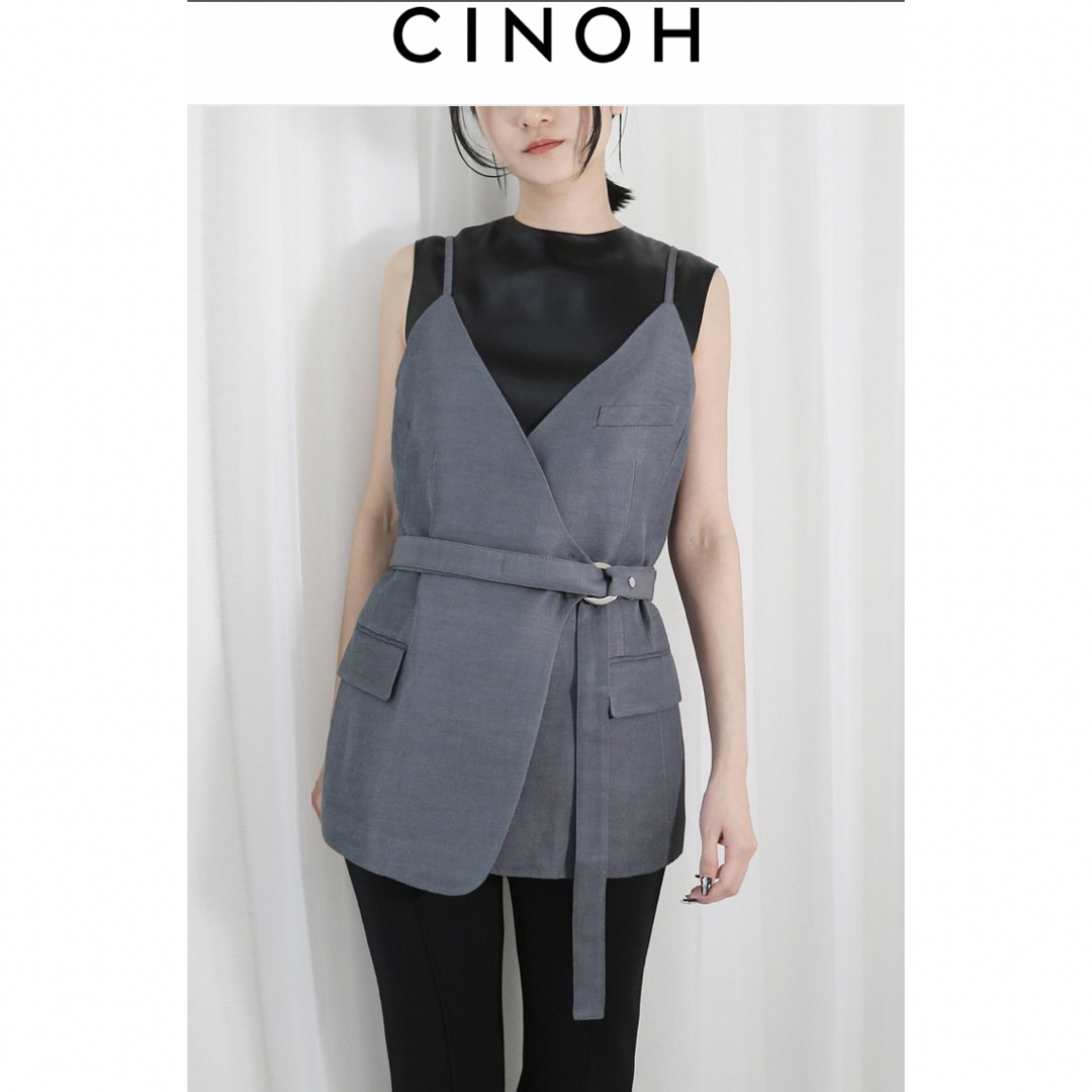 CINOH(チノ)のCINOH リネンジレ レディースのトップス(ベスト/ジレ)の商品写真