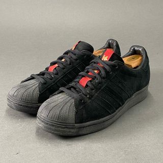 アディダス(adidas)の3d21 adidas アディダス × THRASHER スラッシャー SUPER STAR ADV スーパースター スケートボード スニーカー 26.0cm ブラック スケシュー FY9025(スニーカー)