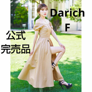 ダーリッチ(Darich)の公式完売品【Darich】ボリュームフレアトレンチワンピース ベージュ 春(ロングワンピース/マキシワンピース)