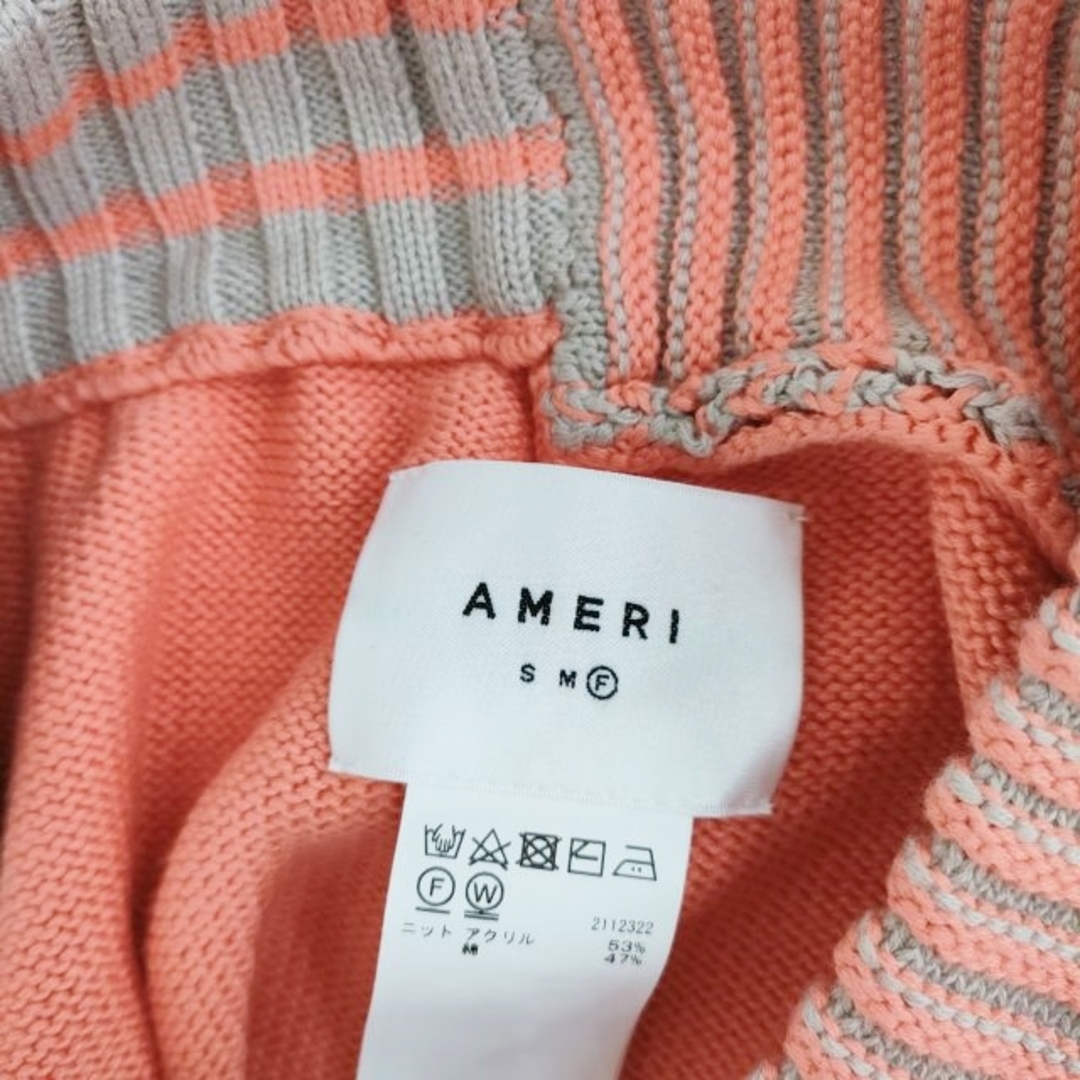 AMERI ASYMMETRICAL VEST WITH SHIRT アシンメトリーベスト セット サイズF ブラウス シャツ グレー オレンジ レディース アメリ【中古】4-0408M◎ レディースのトップス(シャツ/ブラウス(長袖/七分))の商品写真