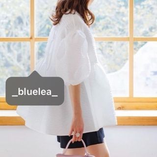 bluelea シルキージャカードブラウス