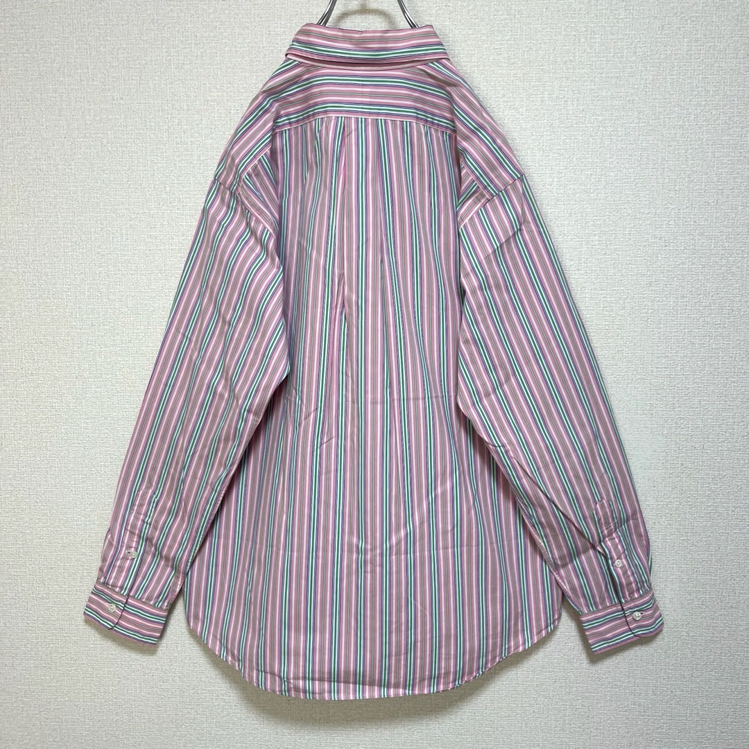 Ralph Lauren(ラルフローレン)のラルフローレン BDシャツ ピンク ストライプ ポニー刺繍 ゆるだぼ 90s メンズのトップス(シャツ)の商品写真