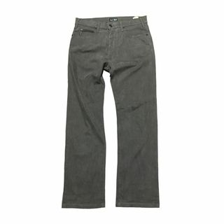 アルマーニジーンズ(ARMANI JEANS)のアルマーニジーンズ ストレートパンツ W35 ストライプ グレー bd2(デニム/ジーンズ)