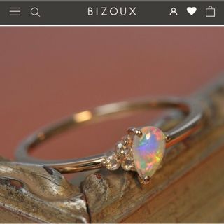 ビズー(BIZOUX)のbizoux オパール×ダイヤ ローズカット(リング(指輪))