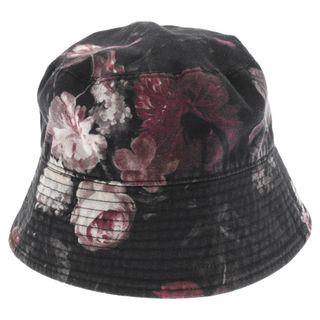 ラッドミュージシャン(LAD MUSICIAN)のLAD MUSICIAN ラッドミュージシャン 18SS HAT FLOWER フラワーデザイン バケットハット 帽子 ブラック/レッド 2118-924(ハット)