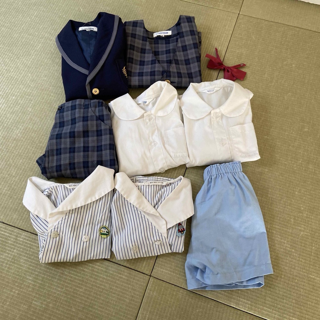 バラ売り可⭕️お値下げ可⭕️道伯幼稚園の制服一式。男の子用。 キッズ/ベビー/マタニティのキッズ服男の子用(90cm~)(その他)の商品写真