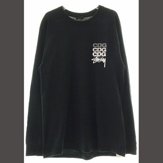 ステューシー(STUSSY)のステューシー STUSSY × CDG 40th L/S TEE BLACK M(Tシャツ/カットソー(七分/長袖))