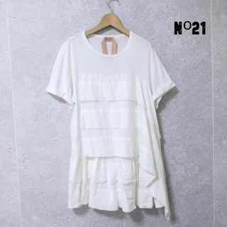 ほぼ美品 Nº21 アシンメトリー ティアード 半袖 Tシャツ カットソー