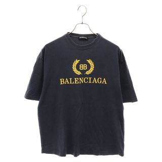 Balenciaga - BALENCIAGA バレンシアガ 18AW BB ロゴ プリント 半袖カットソー Tシャツ ネイビー 535622