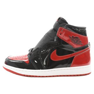 ナイキ(NIKE)のNIKE ナイキ AIR JORDAN 1 HIGH OG Patent Bred エアジョーダン1 ハイカットスニーカー パテント ブレッド ブラック/レッド US9/27.0cm 555088-063(スニーカー)