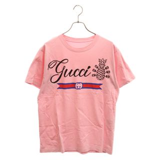 グッチ(Gucci)のGUCCI グッチ 22SS Pineapple cotton T-shirt フロントロゴ パイナップル 半袖Tシャツ カットソー 616036 XJD21(Tシャツ/カットソー(半袖/袖なし))