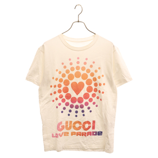 グッチ(Gucci)のGUCCI グッチ 22SS Love Parade print Tee ラブパレードプリント半袖Tシャツ クルーネックカットソー ホワイト 548334 XJEMZ(Tシャツ/カットソー(半袖/袖なし))