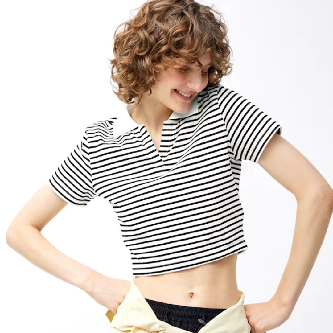 GU(ジーユー)のGU スキッパーポロ レディースのトップス(ポロシャツ)の商品写真