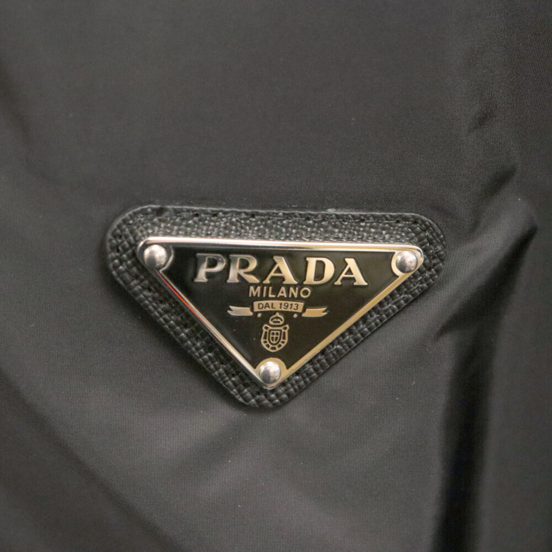 PRADA(プラダ)のPRADA プラダ 22SS Re-Nylon&Wool Cardigan UMG116 リナイロン ウール切替カーディガン ジップアップブルゾン ジャケット ブラック メンズのジャケット/アウター(ブルゾン)の商品写真