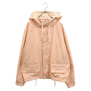 ルイヴィトン(LOUIS VUITTON)のLOUIS VUITTON ルイヴィトン 24SS Damier Wind Breaker ダミエ ジップアップ ウインドブレーカー ホワイト/オレンジ RM241 HQU HQB68W(フライトジャケット)