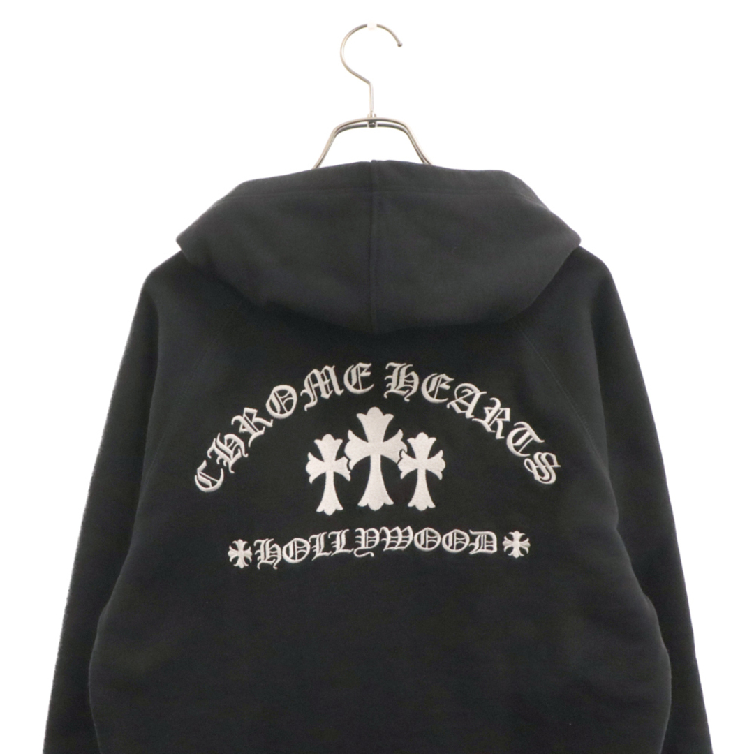 Chrome Hearts(クロムハーツ)のCHROME HEARTS クロムハーツ SAILIN ON ZIP HD セメタリークロス ジップアップスウェットパーカー スクロールラベル ブラック メンズのトップス(パーカー)の商品写真