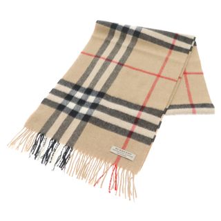 バーバリー(BURBERRY)のBURBERRY バーバリー バーバリーチェック カシミヤ マフラー ベージュ(マフラー)