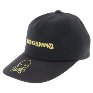 マスターマインドジャパン(mastermind JAPAN)のmastermind JAPAN マスターマインドジャパン 20SS HAPPY SKULL HAT ハッピースカルハット ロゴ刺繍メッシュトラッカーキャップ ブラック ブラック/ゴールド MJ20E05-CA006-608(キャップ)