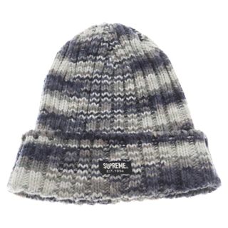 シュプリーム(Supreme)のSUPREME シュプリーム 23AW loose stripe beanie ルーズ ストライプ ビーニー ニットキャップ グレー/ネイビー(ニット帽/ビーニー)