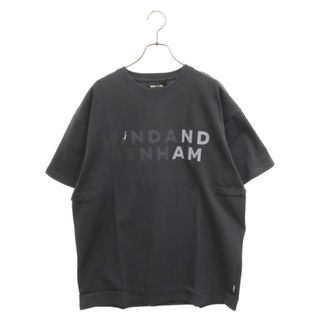 ウィンダンシー(WIND AND SEA)のWIND AND SEA ウィンダンシー ×DENHAM TEE フロントプリント Tシャツ 半袖 カットソー ネイビー WDS-C-DHM-23-Q4-06(Tシャツ/カットソー(半袖/袖なし))