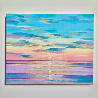 sunrise＊絵画　原画　風景画　朝日　夕日　ハワイ　沖縄(絵画/タペストリー)